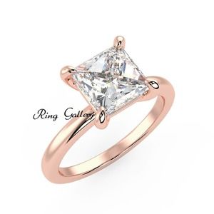 Diamond Princess Solitaire Wedding Ring Set Engagement Ring Size 6,7,8,9,10